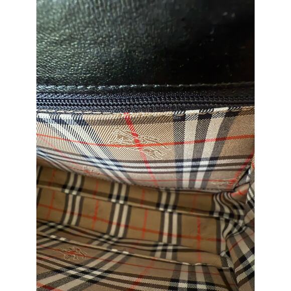 Authentic Vintage Burberrys of London Black Leather Satchel Doctor Style Bag - Picture 7 of 8